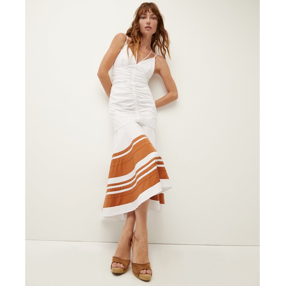Veronica Beard White and Brown Dress